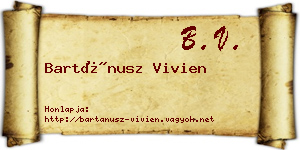 Bartánusz Vivien névjegykártya